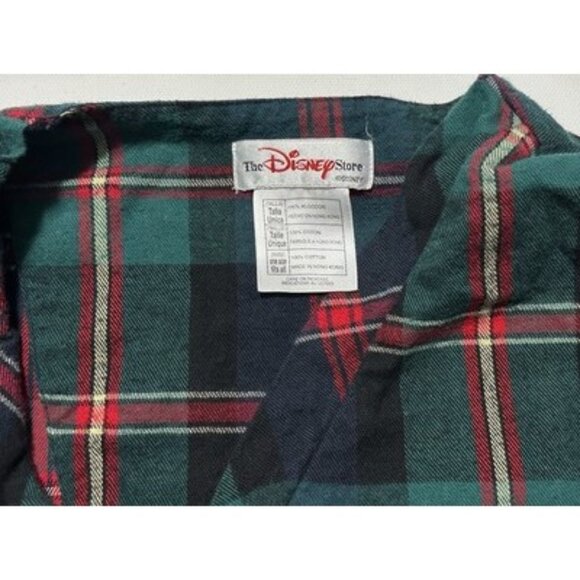 Vintage Disney Store Eeyore Tigger Plaid Flannel Nightgown Long Sleeve OSFM - Picture 3 of 4